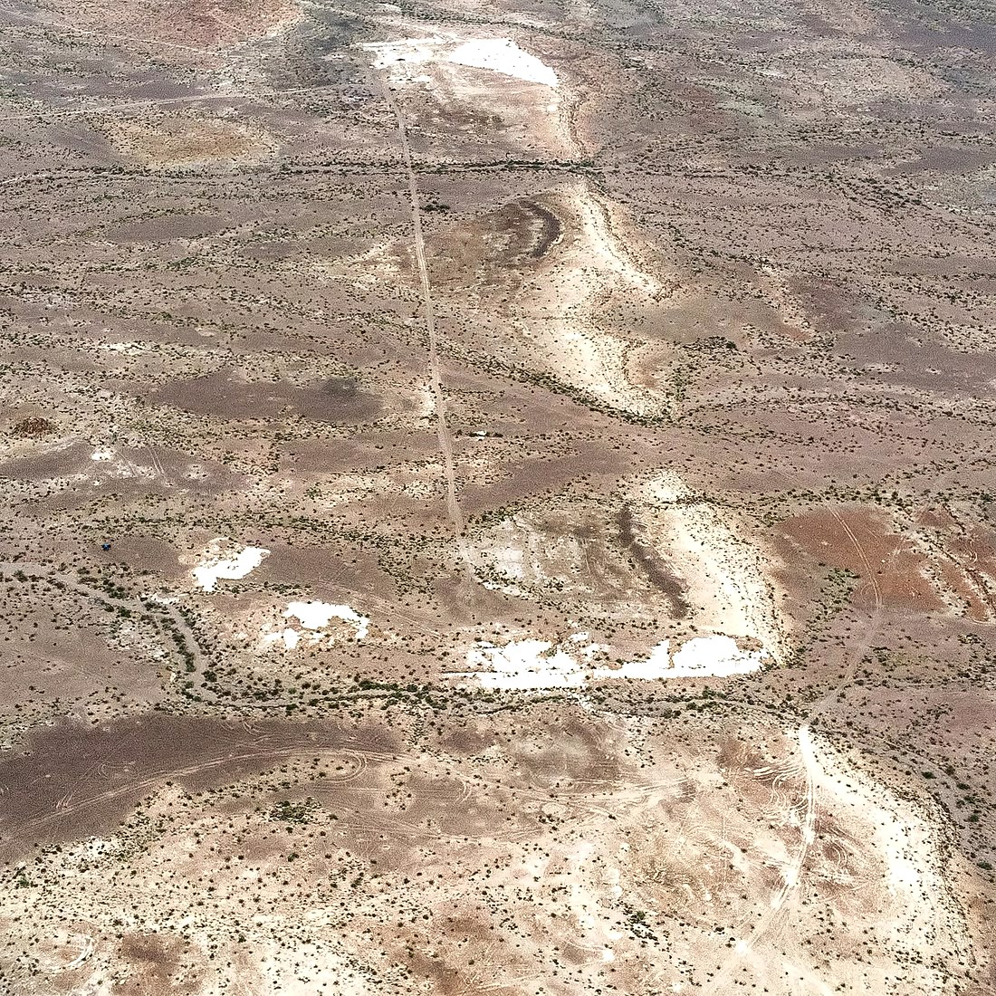 Aerial view of the Whitemoon shaft collar and claim area