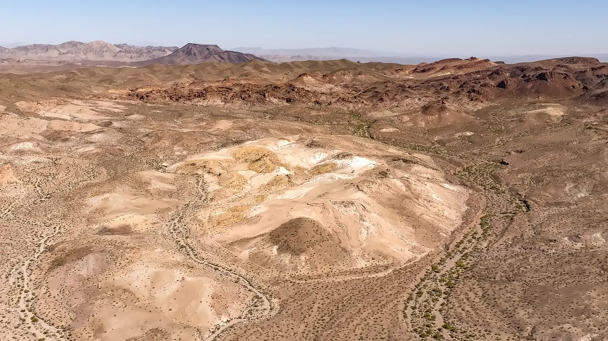 Aerial view of the Whitemoon Magnesite Deposit